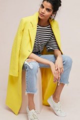 Helene Berman Daffodil Textured Coat in Yellow | spring coats