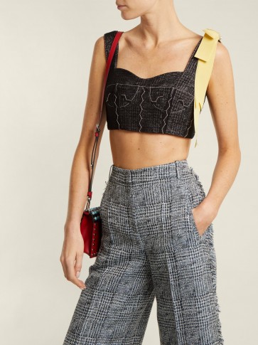 ERDEM Deidra jacquard cropped top ~ stylish crop tops