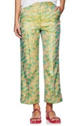 DRIES VAN NOTEN Prope Abstract Jacquard Trousers ~ metallic pants