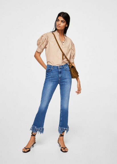 MANGO Frayed edges jeans