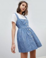 Free People Chambray Buttondown Dress | blue denim pinafore dresses