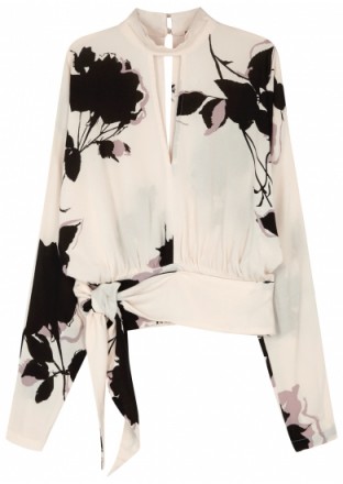 FREE PEOPLE Say You Love Me printed blouse ~ chic tie-hem blouses