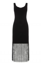 WAREHOUSE FRINGE HEM DRESS / lbd / party wear