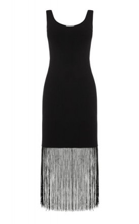 WAREHOUSE FRINGE HEM DRESS / lbd / party wear