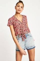 JACK WILLS HOPE FLORAL BLOUSE | pretty tie front blouses