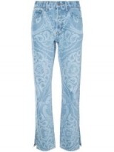 JONATHAN SIMKHAI paisley-print jeans ~ printed denim