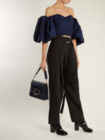 ELLERY Kool Aid Black high-rise pleated trousers