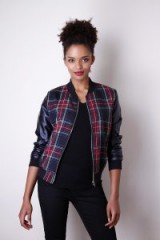 Liquorish Tartan Bomber Jacket ~ check print jackets