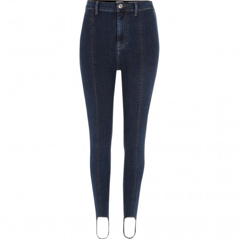 RIVER ISLAND Mid blue Harper super skinny stirrup jeans