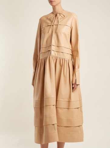 JOSEPH Odette tiered leather dress ~ luxe dresses