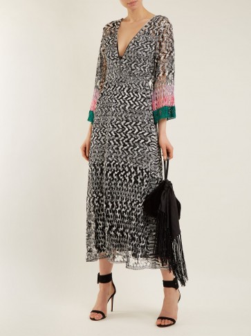 MISSONI Open-knit V-neck dress ~ chic knitted dresses