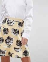 Paul & Joe Sister Cat Print Mini Skirt | kitty print skirts