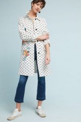 ANTHROPOLOGIE Polka Dot Peacoat | embellished spring coats