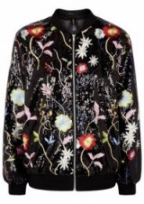 RAGYARD Floral-embroidered sequinned bomber jacket ~ beautiful sequin jackets