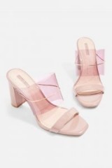 Topshop Raquel Chain Perspex Mule Sandals | transparent nude mules