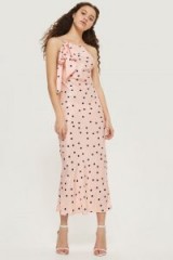 Topshop Spot Jacquard Slip Dress | slinky pink cami dresses