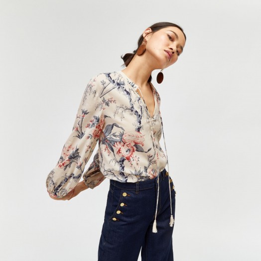 Warehouse TOILE DE JOUR VOILE BLOUSE | floral blouses