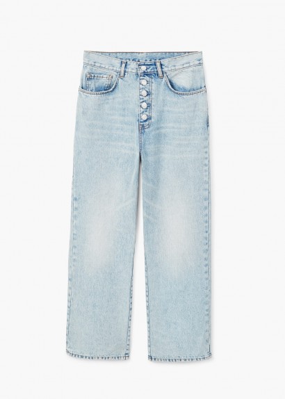 MANGO Vintage relaxed jeans | faded denim | button front