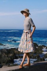 Hutch Willem Skirt | printed tie waist flared skirts