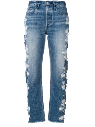 3X1 distressed cropped jeans | destroyed denim