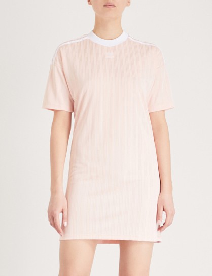 ADIDAS ORIGINALS Trefoil woven dress – sporty pink dresses