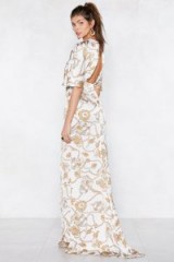 Nasty Gal At the Top Baroque Dress – open back maxi dresses