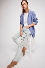 Driftwood Audrey Slim Boyfriend Jeans / floral denim