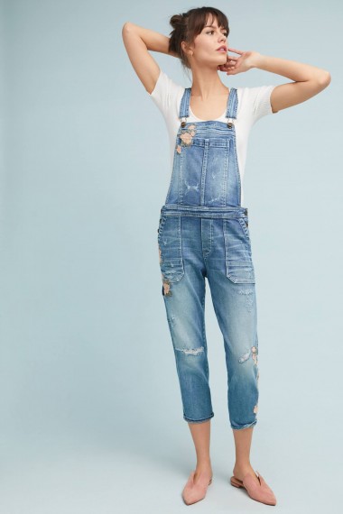 Driftwood Olivia Embroidered Dungarees | floral denim