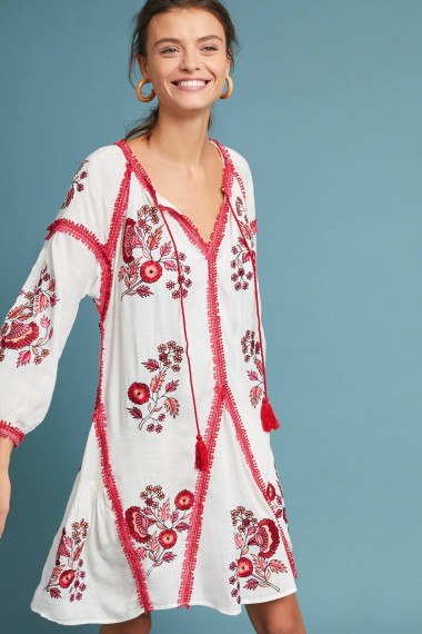 Ranna Gill Hadley Embroidered Tunic Dress ~ beautiful summer style