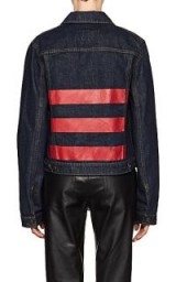 HELMUT LANG Striped Denim Jacket ~ dark blue jackets ~ red stripes