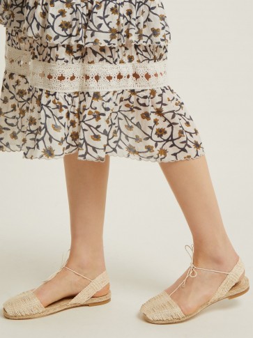 BALL PAGÈS Home cream hemp slingback espadrilles ~ vacation flats