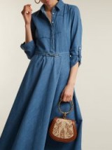 GABRIELA HEARST Marley point-collar denim dress ~ effortless style