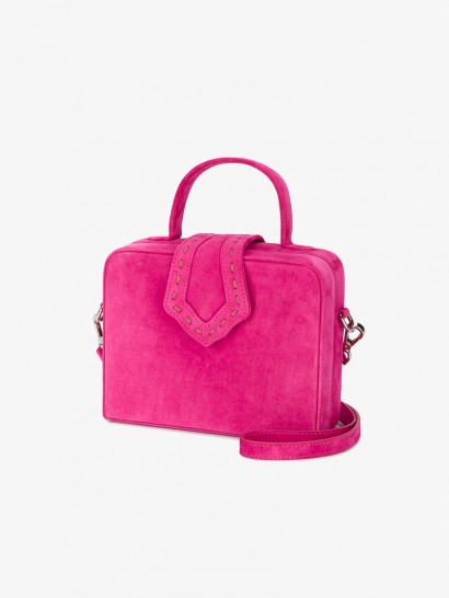 Mehry Mu Pink Fey Mini Suede Box Bag ~ small luxe handbags