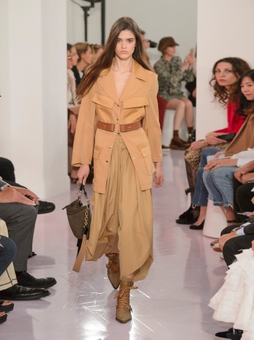 CHLOÉ Patch pocket jacket ~ sand-brown safari jackets