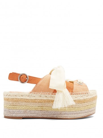 CHLOÉ Qai open-toed platform espadrilles ~ chic summer flatforms ~ beautiful vacation sandals