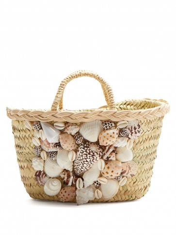 REBECCA DE RAVENEL She Sells Sea Shells basket bag ~ straw baskets ~ vacation accessories