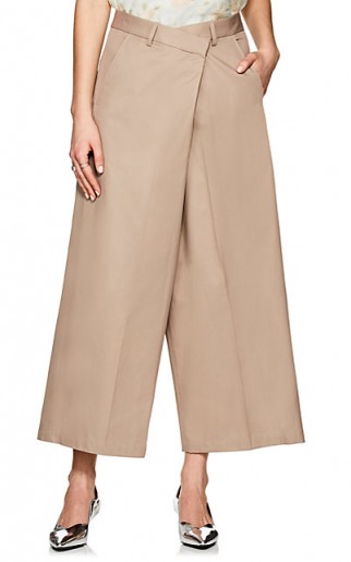 08SIRCUS Cotton Wrap Wide-Leg Pants ~ stylish asymmetric trousers