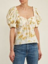 BROCK COLLECTION Trixie floral-print cotton and silk-blend top / feminine summer tops