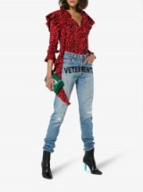 Vetements Logo Print Straight Jeans ~ printed denim