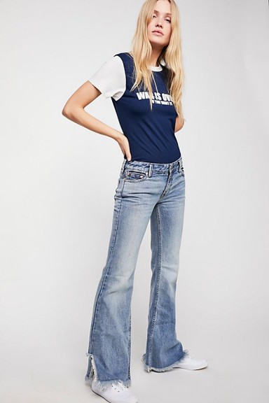 Free People Vintage Flare Maya Blue | retro flared jeans