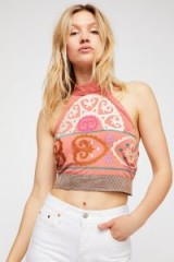 We The Free Adorn Me Halter | pink embroidered halterneck tops | boho style