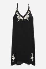 Topshop Western Embroidered Dress | side slit slip dresses