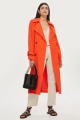 TOPSHOP Orange Batwing Trench Coat