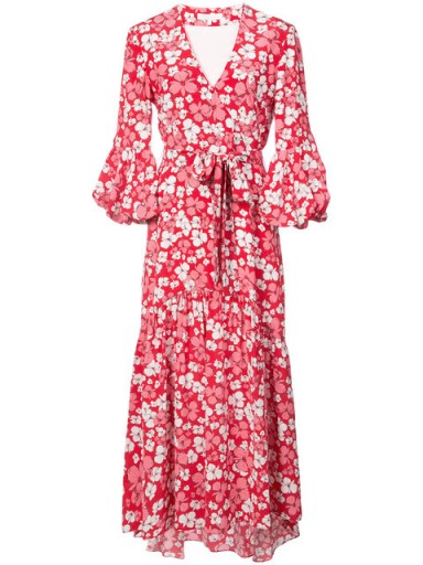 BORGO DE NOR floral print asymmetric dress pink/red ~ summer boho