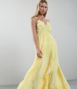 REISS CARLOTTA RUFFLE-DETAIL MAXI DRESS YELLOW / summer evening event