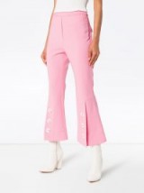 ELLERY Fourth Element Flared Trousers ~ pink cropped pants