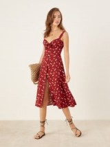 Reformation Frankfort Dress Angeles | red front tie summer frocks