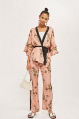 TOPSHOP Frill Sleeve Kimono and Wide Leg Trousers Set – summer outfits – oriental style fashion