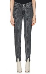 GIVENCHY Skinny charcoal washed front split hem Jeans