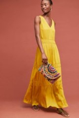 Dolan Left Coast Goldenrod Maxi Dress in gold | summer event fashion